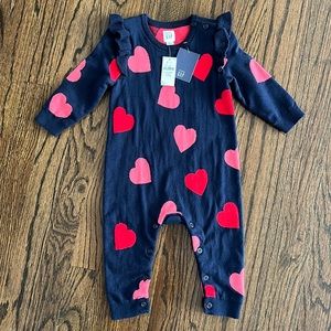 Baby GAP Heart Print Sweater One-Piece